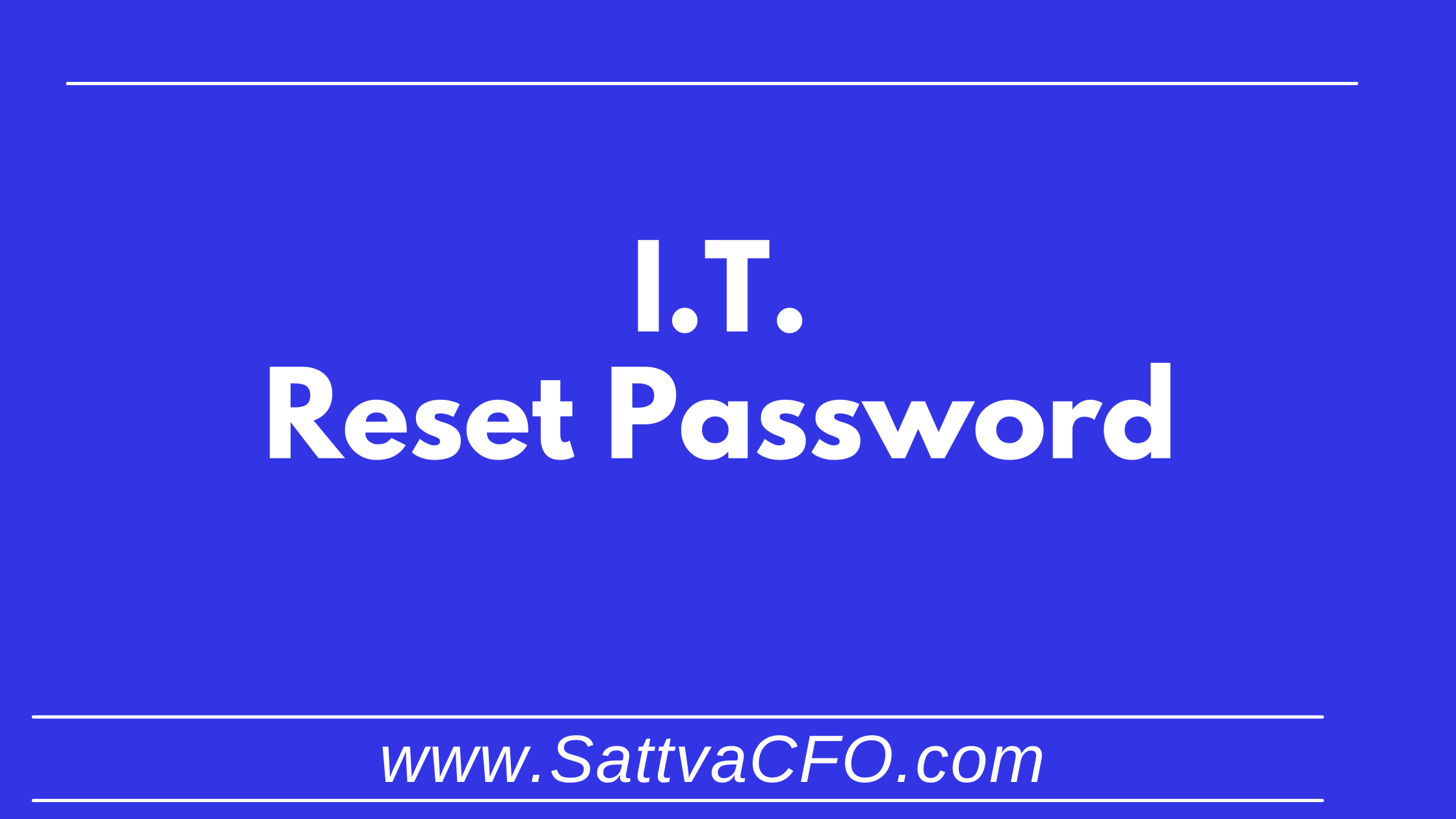 Reset password IT portal