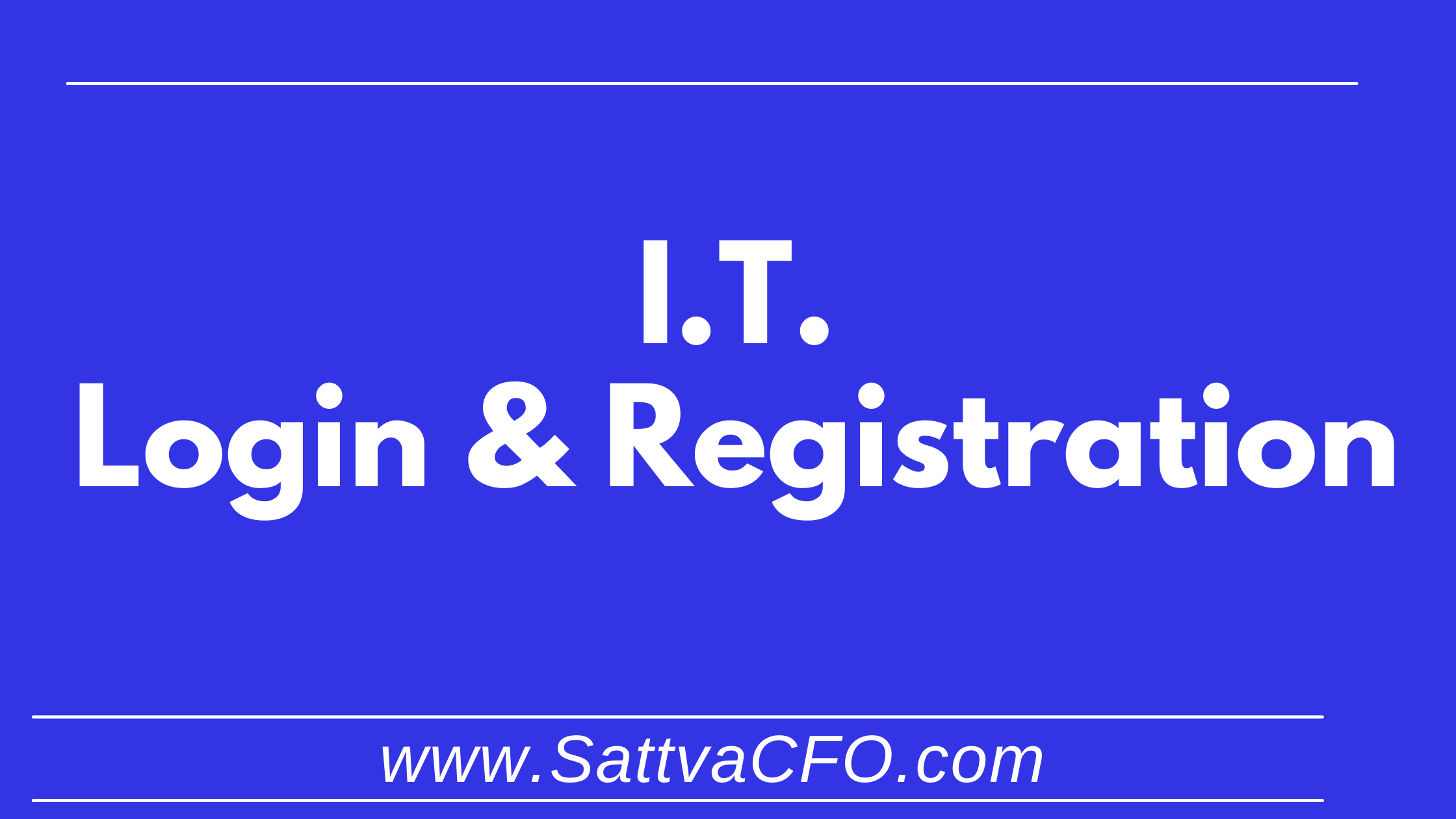 Income Tax Login and Registration